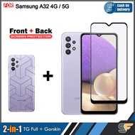 Paket 2in1 Tempered Glass Full Free Garskin Samsung A31 A32 4G 5G Samsung A33 5G A34 5G A42 5G A50 A