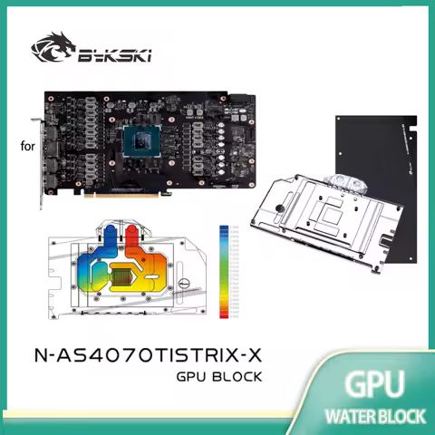 Bykski GPU Block Use for ASUS ROG Strix GeForce RTX 4070 Ti O12G GAMING Video Card Water Cooling / R