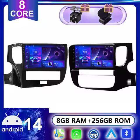 For Mitsubishi Outlander 3 III GF0W GG0W Carplay 2012 - 2018 GPS Car Radio Navigation Multimedia Vid
