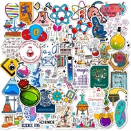 50pcs Science Stickers, Waterproof Chemistry Biology Science Stickers for School Teacher Laboratory