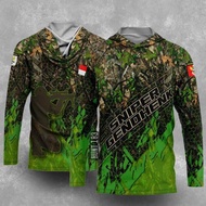 Produk Original Jersey Camo Custom Kerah Hoodie Hntf 211 / Kaos Hunting / Baju Perbakin / Baju Kamuf