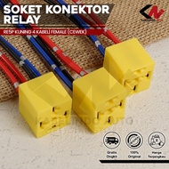 RE5P Relay Cable Socket 4-Pin Relay Cable Socket for Horn & Lights (4 Wires) Relay 4 Pin Relay 4pin 