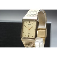Vintage1996 Near MINT Seiko Dolce 5E61-5A00 Gold Square Tank 27mm Qz Men's Watch
