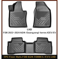 TPE Floor Mats For 2022-2024 KGM SsangYong Torres/EVX LHD | Custom Fit  Waterproof Anti-Slip Car Acc