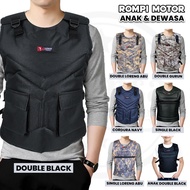 BOZMAN WINDPROOF MOTORCYCLE VEST WITH CHEST PROTECTOR Touring/BIKERS