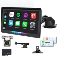 Car Stereo Radio 7'' Touch Screen 64G Portable Wireless Apple CarPlay And Android Auto Screen For Ca