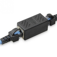RJ45 Female to Female Cat 15A16A LAN Extension Adaptor Connector - Black