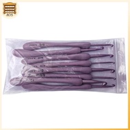 [8C15] 8Pcs/Set 2.5-6.0mm Purple Crochet Hooks Set Craft Weaving Knitting Hooks Needles DIY Crochet 