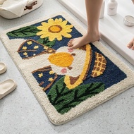Plush carpet cartoon foot mat/bathroom floor mat/bathroom absorbent anti slip mat/bathroom floor mat