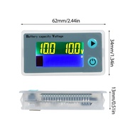 [LIS1] 10-100V LCD Battery Monitor 12V/24V/36V/48V Digital Capacity Voltmeter Tester Percentage Leve