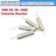 [2pcs] 10W 5% cemento Resistor Power Resistance 1R 2.2R 4.7R 10R 27R 33R 68R 100R 680R 1K 10K 22K 10