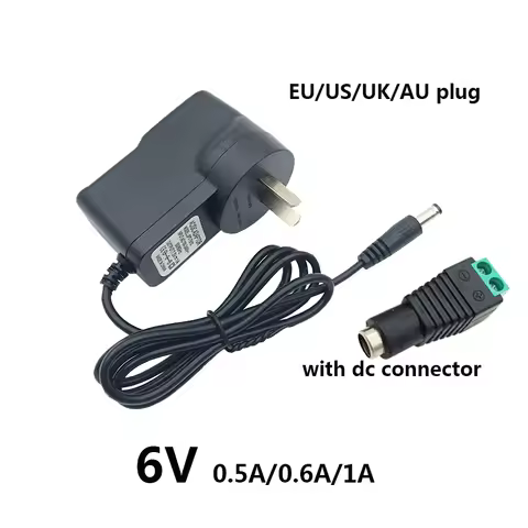 Power Supply 6v 600ma Source 6 Volt Transformer 6v 600 ma Power Adapter 6 Volt Source 6v 500ma 220V 