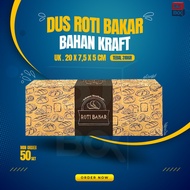 MINIMAL Laminated Toast Box In Kraft Material 310 gr uk. 20x7.5x5 cm. Minimum order 50pcs/ 50 Sheets