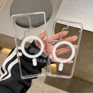Thickened 2.0 Transparent Magnetic A56 S25Ultras Phone Case for Samsung S26 S25 S24 S23 S22 Ultra/Pl