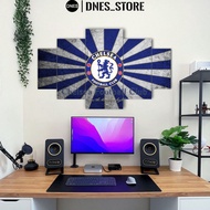 Hiasan Dinding Poster 1 SET CHELSEA FC 5Pcs Pajangan Wall Decor
