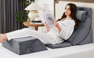 Homemate 6 PCS Orthopedic Bed Wedge Pillow Set,Post Surgery Foam Pillow for Neck, Back and Leg Pain 