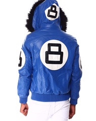 8 Ball Jacket | 8 Ball Pool 90's Leather Bomber Jacket | 8 Ball Hooded Bomber Jacket | 8 Ball Pool J