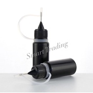 10ml Full Black Bottle with Needle / Drip Tip Refill Bottle / Liquid Bottle / Botol Inai / Water Bot