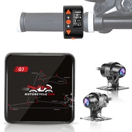 กล้องติดรถยนต์สำหรับมอเตอร์ไซค์ Q3 VSYS 5G WiFi พร้อมกล้องกันน้ำ1080P ด้านหน้าและด้านหลังรองรับโหมดท
