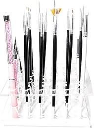 KM-Nails Brush Holder/Tool Display Square for 24 Brushes up to 1.8 cm Diameter