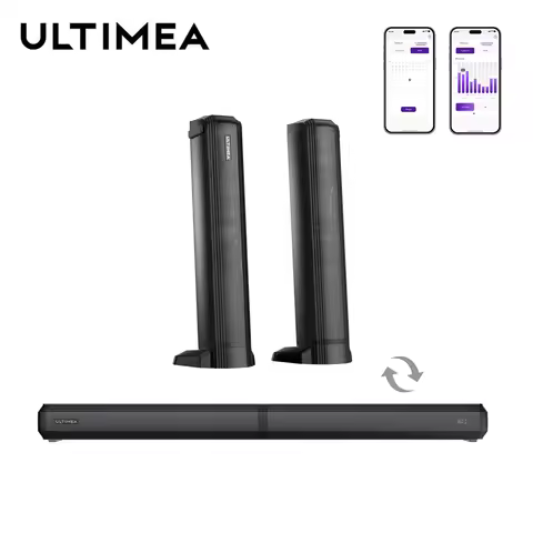 ULTIMEA 2.2ch Sound Bar for Smart TV, 2-in-1 Detachable Sound Bar for TV, App, Bluetooth 5.3 TV Soun