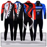 Giant team Alpecin peloton long sleeve cycling jersey 3d padding long pants