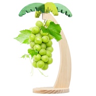 Banana Holder Stand Wood Banana Hanger Tree with Stainless Steel Hook Creative Shape Banana Holder M