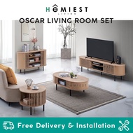 [HOMIEST] Oscar Living Room Bundle in Oat | TV Console / Cabinet / Coffee Table / Side Table
