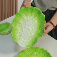 New Chinese Cabbage Ceramic Dish Plate Dumpling Plate With Dipping Saucer Creative Dumpling Special 