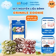 Crinkle Cookie Ingredients Set Mix 3 Flavors Red velvet, Cocoa, Matcha [With Unsalted Butter] - 6SFO