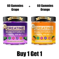 Omilay Creatine ครีเอทีน Gummies เพิ่มมวลกล้ามเนื้อ องุ่น Sport Supplement ลูกอม 6500 mg Creatine Mo