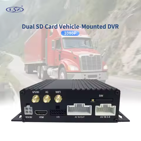 Truck MDVR 4G GPS WiFi Realtime Recording 6 Channel Double SD Card Mobile Dvr