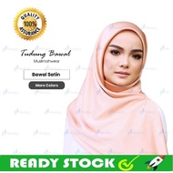 Ready Stock  Exclusive Tudung Bawal Satin Plain Muslimah Hijab Silk Tudung Scarf Kain Sejuk Selesa