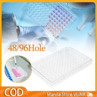 48/96 Well Sterile Flat Bottom Lab Microplate Tissue Culture Plate with Cover