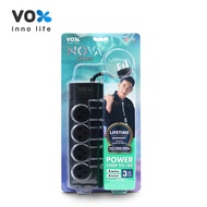 ปลั๊กไฟ ปลั๊กพ่วง VOX รุ่น NV-440 ปลั๊ก3ตา มี4สวิตช์ 4 ช่องเสียบ สายยาว 3เมตร/ 5เมตร มีม่านนิรภัย ป้