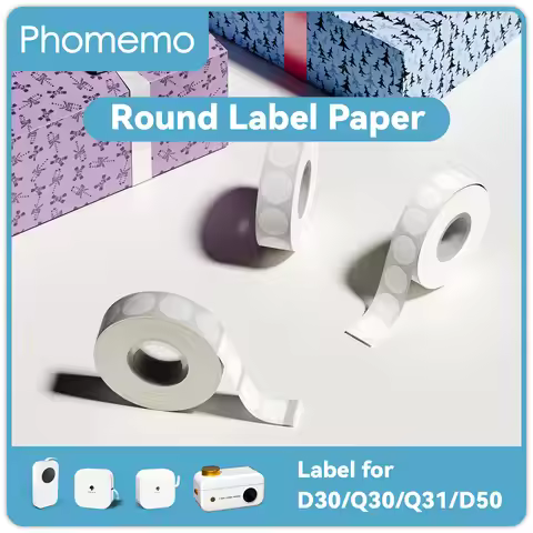 Label Sticker for Phomemo D30 Q30 Label Printer Sticker Maker 6-15mm Wireless Bluetooth Label Maker,