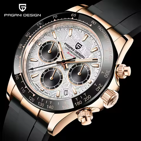 2024 PAGANI DESIGN New PD-1644 Meteorite Dial Fashion Men Quartz Wristwatches 100M Sapphire Glass Ch