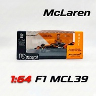 Bburago 1: 64 F1 Model Car Hardcover Edition McLaren MCL39 Fleet Piastri Norris Bburago F1