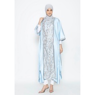 Urban Exchange July Kaftan Blue - Kaftan Dress Lightbiru with 7/ Sleeves8