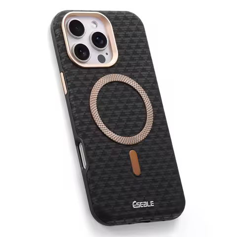 Luxury Leather Magnetic Fiber Texture Magsafe Phone Case For iPhone 13 14 15 16 17 Pro Max Wireless 