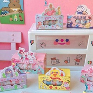 5-roll washi tape box shaped like ducks, princesses, planets, little girls to decorate notebooks as 