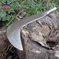 Golok Bendo Baja Putih Anti Karat Super Tajam - Sabit Rumput Besar Panjang Per Mobil - Parang Berang