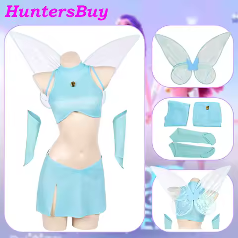 Winx Bloom Cosplay Women Clothing Elf Wing Cartoon Fairy 2025 Club Vest Skirt Costume Gloves Adult S