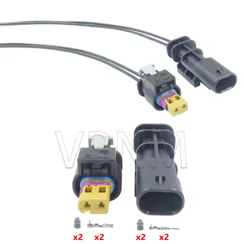 2 Pin 4F0973702A 4F0 973 702 A Fuel Injector Connector Plug Wirng Harness Cable Pigtail For Golf Jet