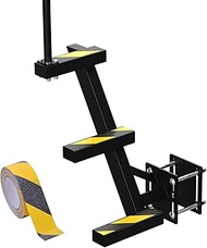 Boat Trailer Steps with Handle, Heavy Duty 3-Step Ladder for Trailer Tongue, with Non-Slip Step Pads