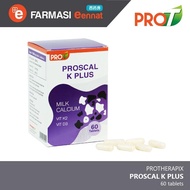 [Eennat Pharmacy] Protherapix Proscal K Plus Tablets (60's) Bone Health - Milk Calcium, Vitamin D3, 