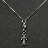 Chrome Hearts Thai Silver European American Retro Cross Flower Ball Men Women Necklace