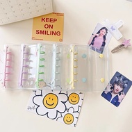 简约软皮高颜值diy本子活页外壳账本透明活页夹笔记本m5手账本Simple soft leather high color value diy book loose-leaf20251217