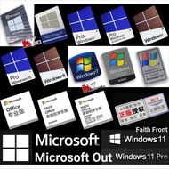 Brand Sticker Windows 11 Win11 pro Computer Sticker Metal Sticker Notebook Label Desktop Phone