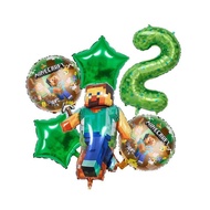 Balloon Balloon New Style Minecraft Number Balloon Birthday Party Party Decoration Steve Balloon Set